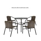 Conjunto Base Para Mesa Salinas Sem Vidro E 4 Cadeiras  Argila