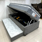 Conjunto Baú 3 Em 1 Com Cama Auxiliar Ortopédica Sued Cinza +