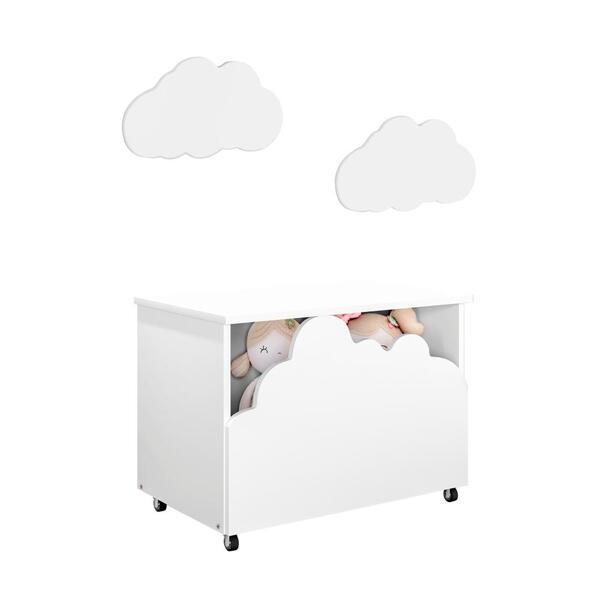 Conjunto Baú Baby Branco Com 2 Luminárias Sonhos De Luz