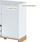 Conjunto Berço 2 Em 1 E Cômoda Cubo Branco/plátano