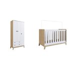 Conjunto Berço 3 Em 1 + Guarda-roupas Itapuã/branco