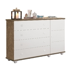 Conjunto Berço Comoda Marfim Branco Acetinado