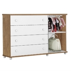 Conjunto Berço Comoda Marfim Branco Acetinado