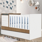 Conjunto Berço Comoda Marfim Branco Acetinado