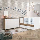 Conjunto Berço Comoda Marfim Branco Acetinado