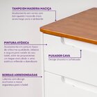 Conjunto Berço E Cômoda Em Tampo Madeira Maciça Baby Tubbi Ca