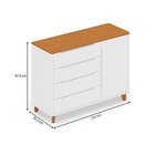 Conjunto Berço E Cômoda Em Tampo Madeira Maciça Baby Tubbi Ca