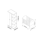 Conjunto Berço E Guarda Roupa Lua Branco - Gelius