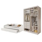 Conjunto Bicama Solteiro Funny Iii E Closet Casal Sem Portas