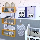 Conjunto Bim Com 3 Nichos Bramov Móveis Amarelo