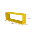 Conjunto Bim Com 3 Nichos Bramov Móveis Amarelo