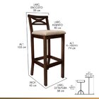 Conjunto Bistrô 1 Mesa 2 Banquetas Copacabana Capuccino