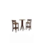 Conjunto Bistrô 1 Mesa 2 Banquetas Copacabana Capuccino