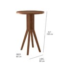 Conjunto Bistrô 1 Mesa 2 Banquetas Copacabana Capuccino