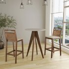 Conjunto Bistrô 1 Mesa 2 Banquetas Rattan Pinhão