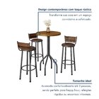 Conjunto Bistrô Bete Tampo Ripado Tradicional 70cm Com 3 Banq