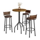 Conjunto Bistrô Bete Tampo Ripado Tradicional 70cm Com 3 Banq