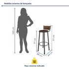 Conjunto Bistrô Bete Tampo Ripado Tradicional 70cm Com 3 Banq