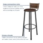 Conjunto Bistrô Bete Tampo Ripado Tradicional 70cm Com 3 Banq