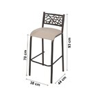 Conjunto Bistrô Dani 2 Banquetas E Mesa Tampo Bp Redondo  Bro