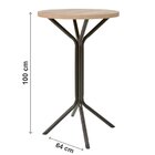 Conjunto Bistrô Dani 2 Banquetas E Mesa Tampo Bp Redondo  Bro