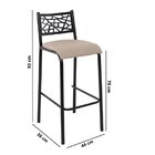 Conjunto Bistrô Dani 2 Banquetas E Mesa Tampo Bp Redondo  Pre