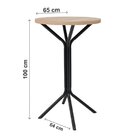 Conjunto Bistrô Dani 2 Banquetas E Mesa Tampo Bp Redondo  Pre