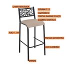 Conjunto Bistrô Dani 2 Banquetas E Mesa Tampo Bp Redondo  Pre