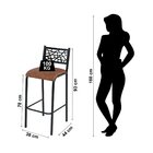 Conjunto Bistrô Dani 2 Banquetas E Mesa Tampo Bp Redondo Pret