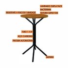 Conjunto Bistrô Dani 2 Banquetas E Mesa Tampo Bp Redondo Pret