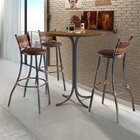 Conjunto Bistrô Mesa 60cm Mdf Bp 3 Banquetas Belle Mais Acess
