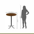 Conjunto Bistrô Mesa 60cm Mdf Bp 3 Banquetas Belle Mais Acess