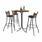 Conjunto Bistrô Mesa 60cm Mdf Bp 3 Banquetas Belle Mais Acess