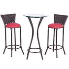 Conjunto Bistrô Mesa Alta E 2 Banquetas Moscou Tabaco A16 Par