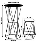 Conjunto Bistrô Rizzo Branco E 2 Banquetas Kathy Suede Marrom