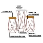 Conjunto Bistrô Rizzo Branco E 2 Banquetas Kathy Suede Mostar