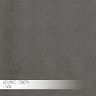 Conjunto Bistrô Rizzo Branco E 2 Banquetas Kathy Veludo Cinza