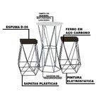 Conjunto Bistrô Rizzo Branco E 2 Banquetas Kathy Veludo Marro