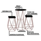 Conjunto Bistrô Rizzo Preto E 2 Banquetas Kathy Veludo Preto