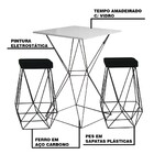 Conjunto Bistrô Yanca Branco E 2 Banquetas Kathy Veludo Preto