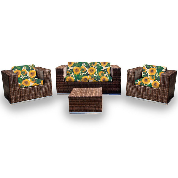 Conjunto Bora Bora - 1 Sofá 2 Lugares + 2 Poltronas + 1 Mesa