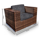 Conjunto Bora Bora - 1 Sofá 2 Lugares + 2 Poltronas + 1 Mesa