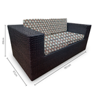 Conjunto Bora Bora Escuro - 1 Sofá 2 Lugares + 2 Poltronas +