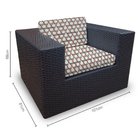 Conjunto Bora Bora Escuro - 1 Sofá 2 Lugares + 2 Poltronas +