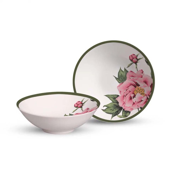 Conjunto Bowl Decorado 6 Pçs Peony Rose - Alleanza