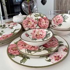 Conjunto Bowl Decorado 6 Pçs Peony Rose - Alleanza
