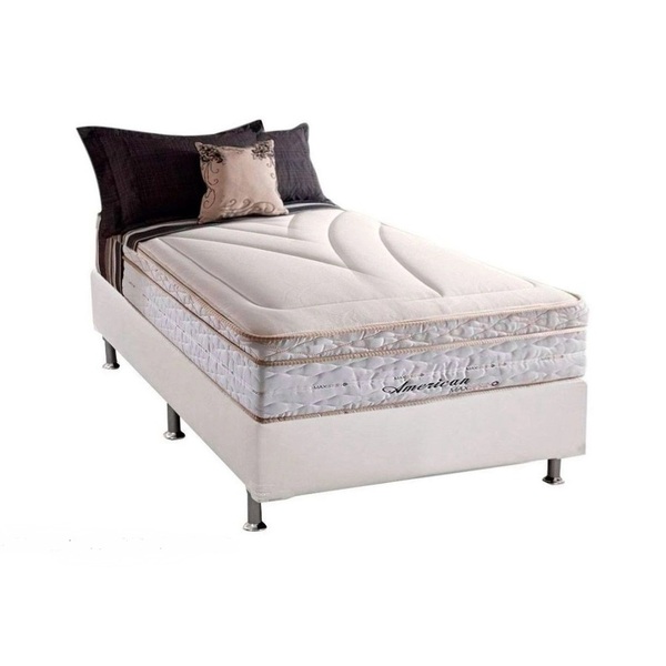 Conjunto Box + Colchão Herval  American Molas Maxspring  88x1