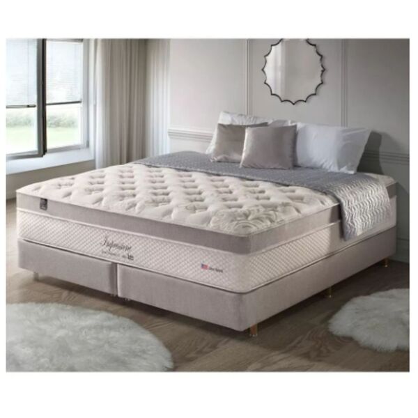 Conjunto Box + Colchão Sonhos Impressione Anjos Queen Size 15