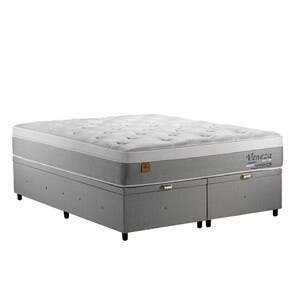 Conjunto Box Baú Queen 158x198 Sono Design Com Massageador, Veneza
