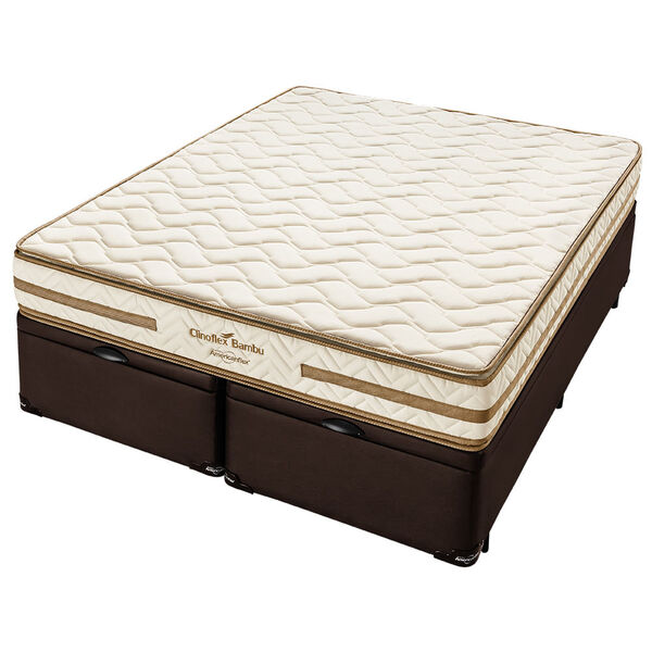 Conjunto Box Baú Queen Espuma D45 Americanflex Clinoflex Bamb